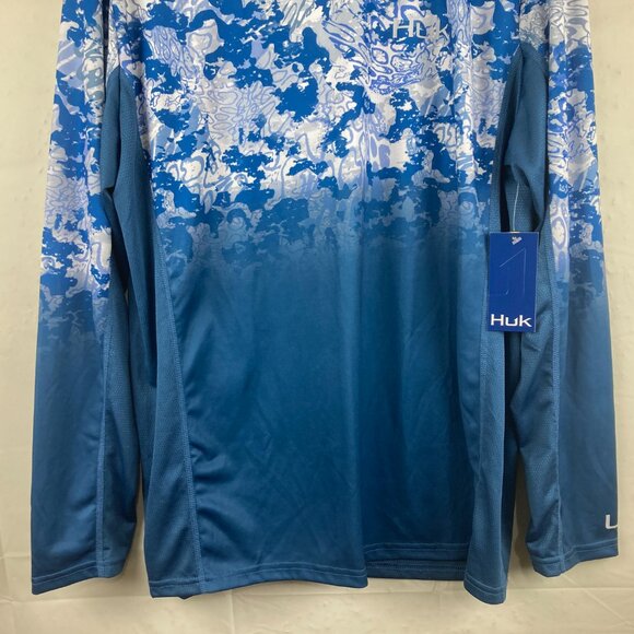 NWT Huk Fishing Men's Shirt Sz L X Tide Change Fade Long Sleeve Sun Protection - Picture 5 of 12